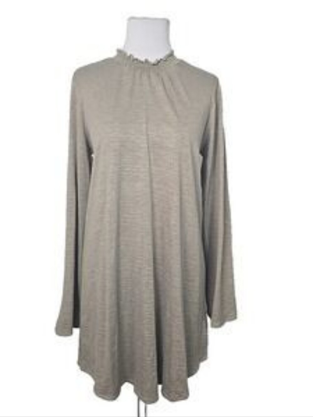 O'Neill Mock Neck Green-Grey Long Sleeve Sweater Mini Dress, Size M